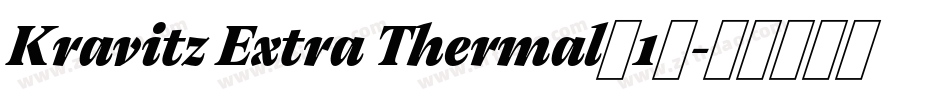 Kravitz Extra Thermal(1)字体转换